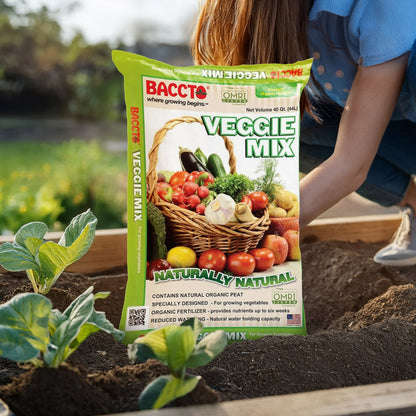 Michigan Peat Company BACCTO Veggie Planting Mix for Vegetables, 40 Quart Bag