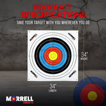 Morrell Targets Archery Target Face for Field Point Shooting Practice, 34" x 34"
