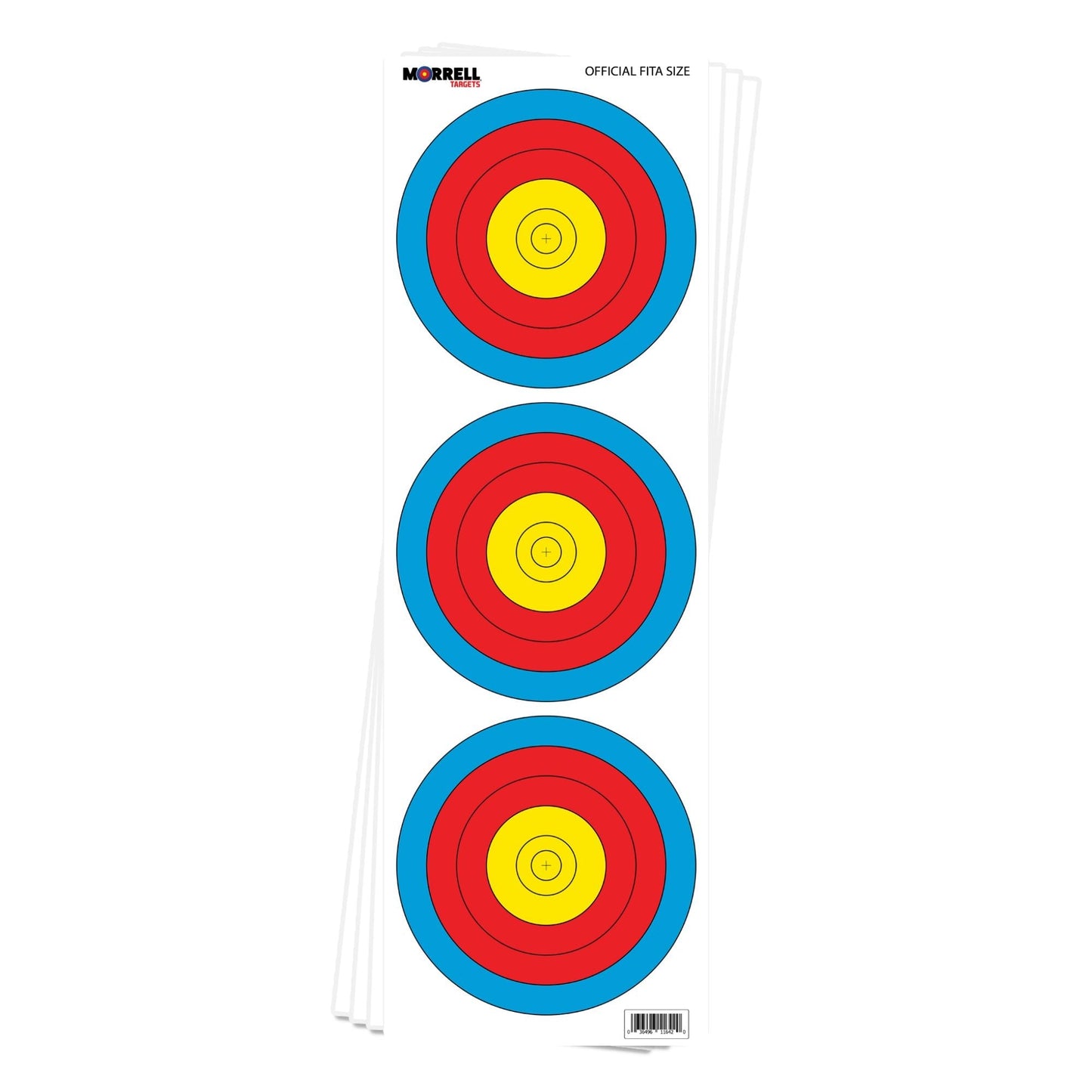 Morrell FITA Recurve Bullseye Paper Face Shooting Targets, 17x17-in., 100 Count