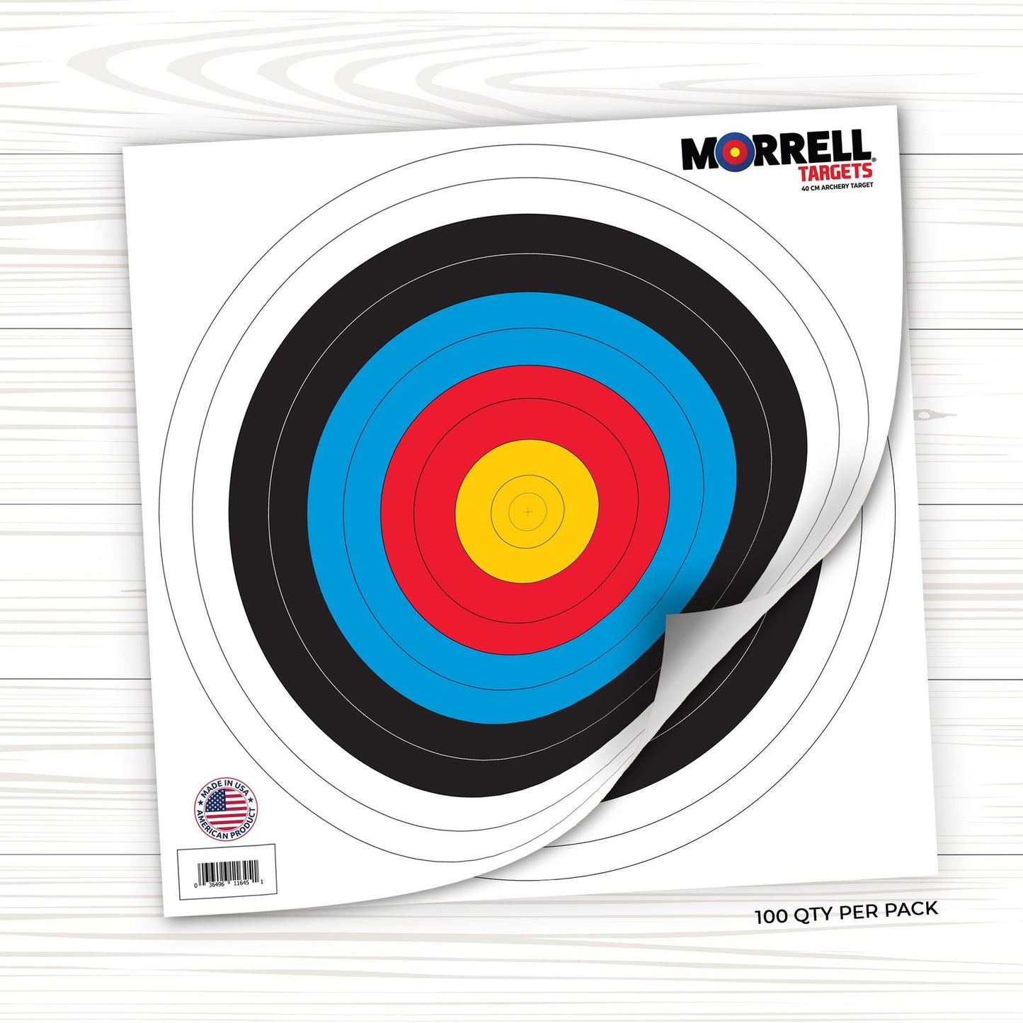 Morrell 60cm Bullseye Paper Face Shooting Targets, 24 x 24 Inches, 100 Count