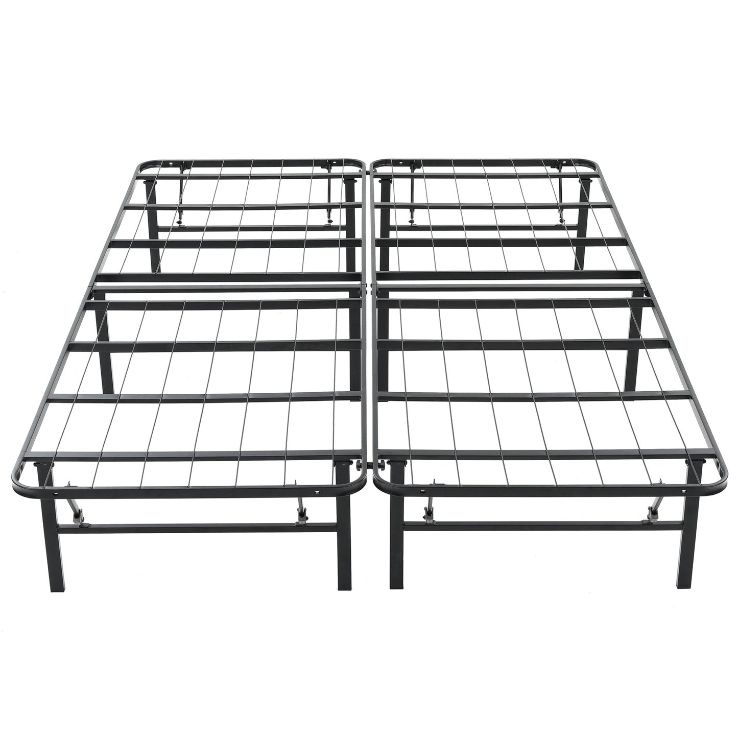 Hercules Folding Metal Bed Frame, 14 Inch Platform Mattress Foundation, Full