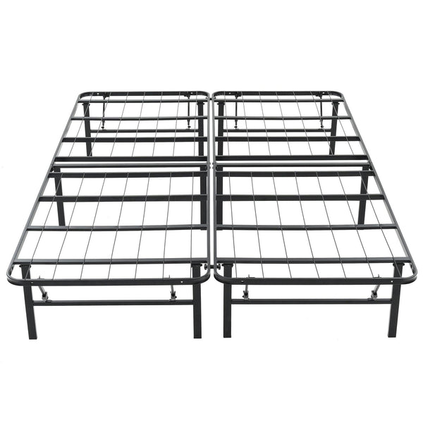Hercules Folding Metal Bed Frame, 14 Inch Platform Mattress Foundation, Full