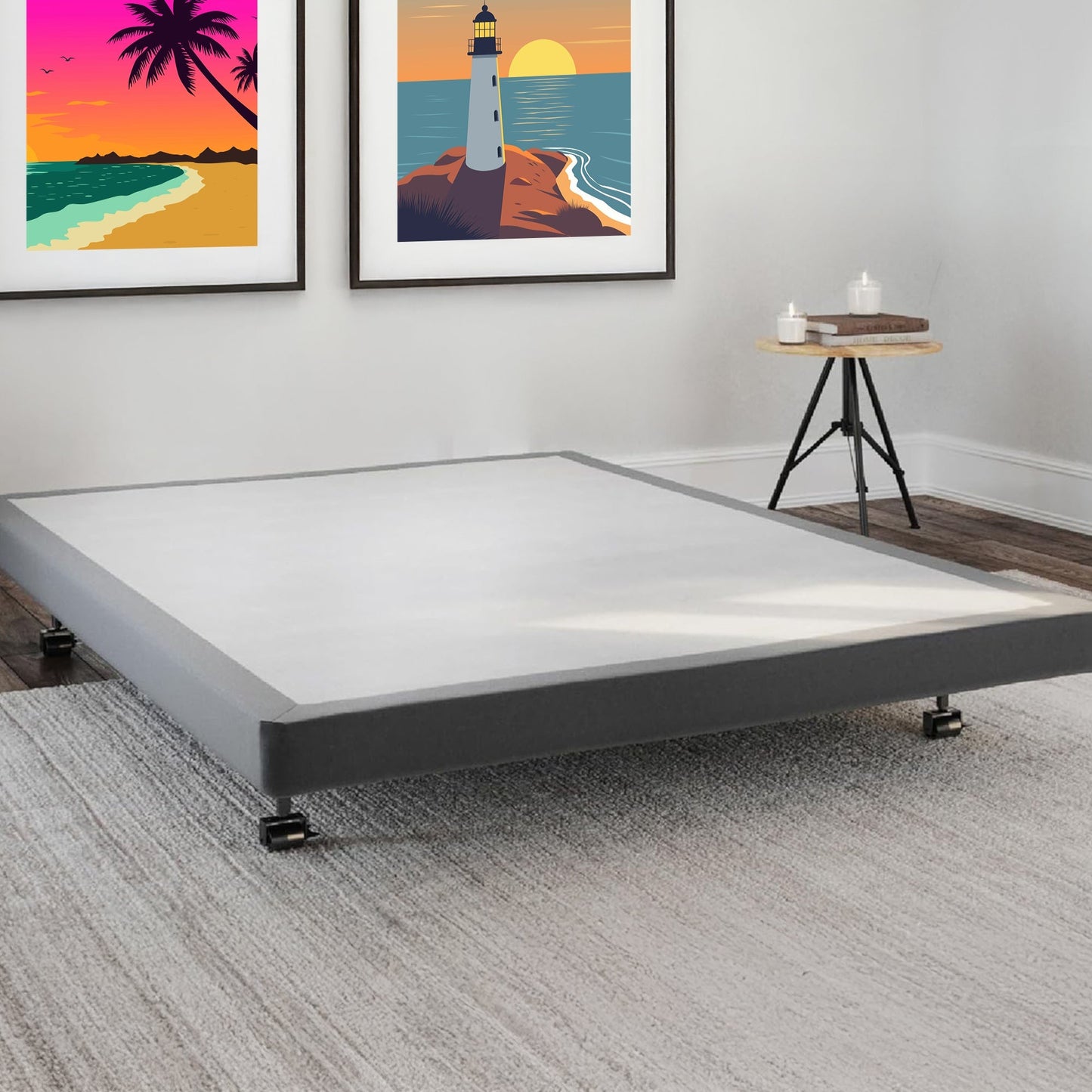 Hercules 4 Inch Low Profile Foundation Mattress Box Spring Replacement, Twin