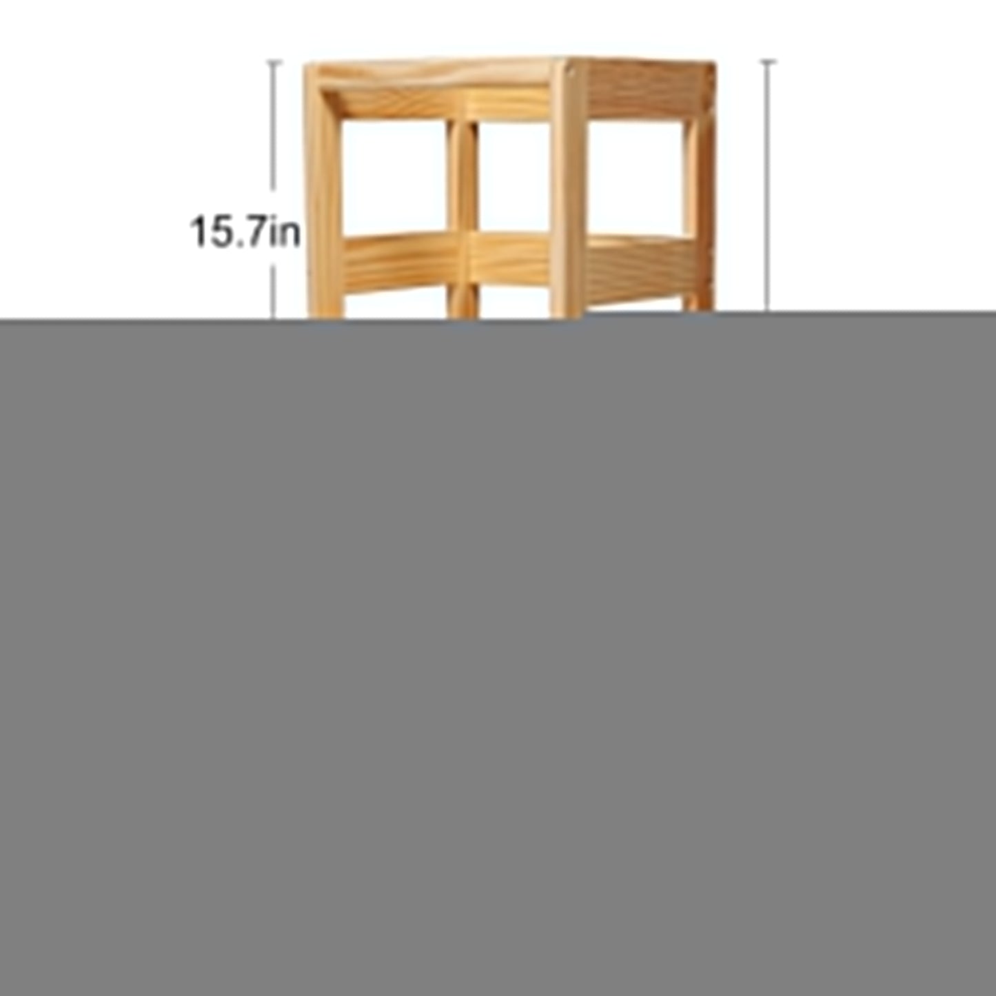 SDADI Kids Kitchen Step Stool Holds up to 150 Pounds with Safety Rail, Natural