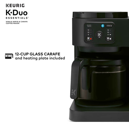 Keurig K-Duo Essentials, Hot & Iced Single-Serve K-Cup Pod Coffee Maker & Carafe, Black