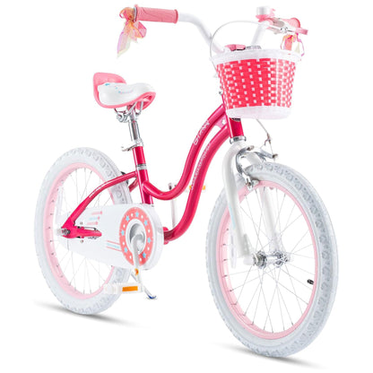 RoyalBaby Stargirl Children's Outdoor Bicycle, 18 Inch with Kickstand, Pink