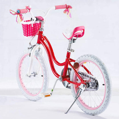 RoyalBaby Stargirl Children's Outdoor Bicycle, 18 Inch with Kickstand, Pink