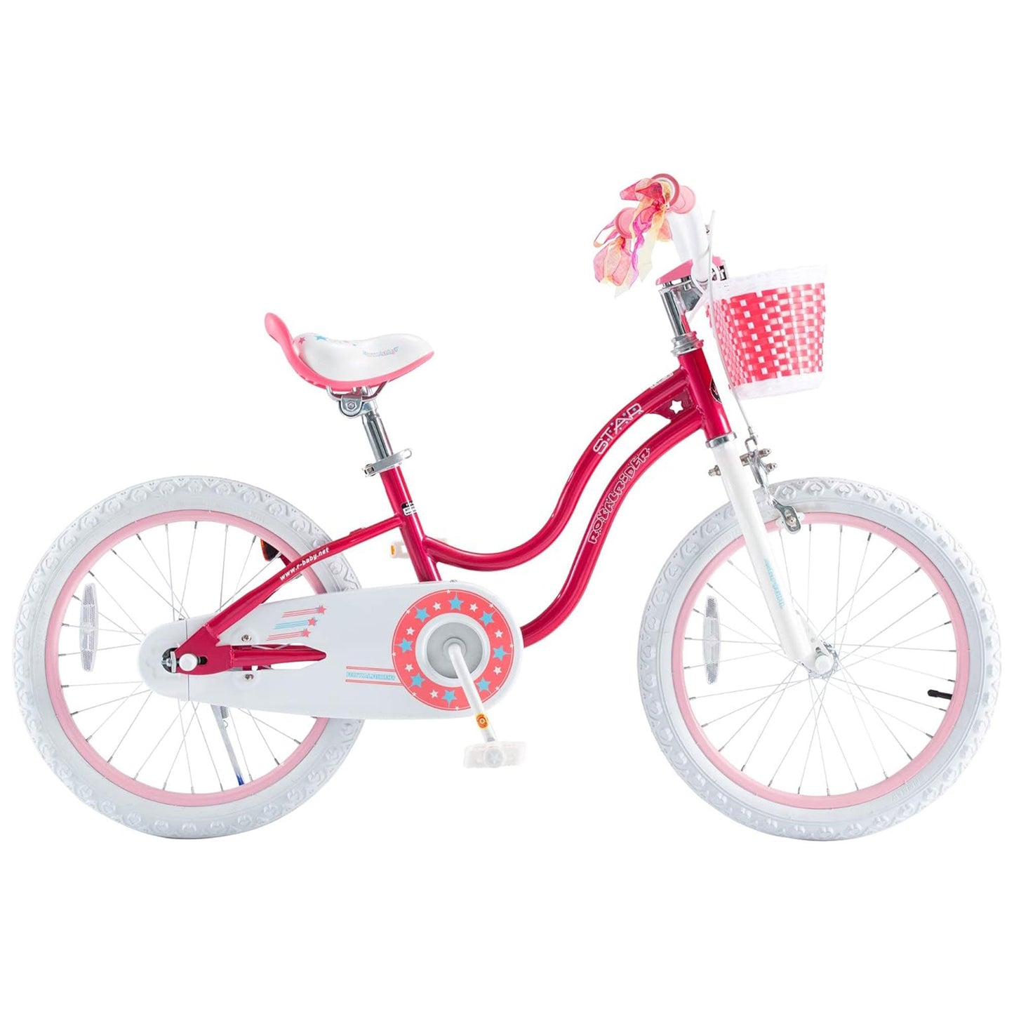 RoyalBaby Stargirl Children's Outdoor Bicycle, 18 Inch with Kickstand, Pink