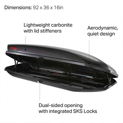 Yakima SkyBox 18 Cubic Foot Carbonite Cargo Box for StreamLine Crossbars, Black - Find Fresh Goods