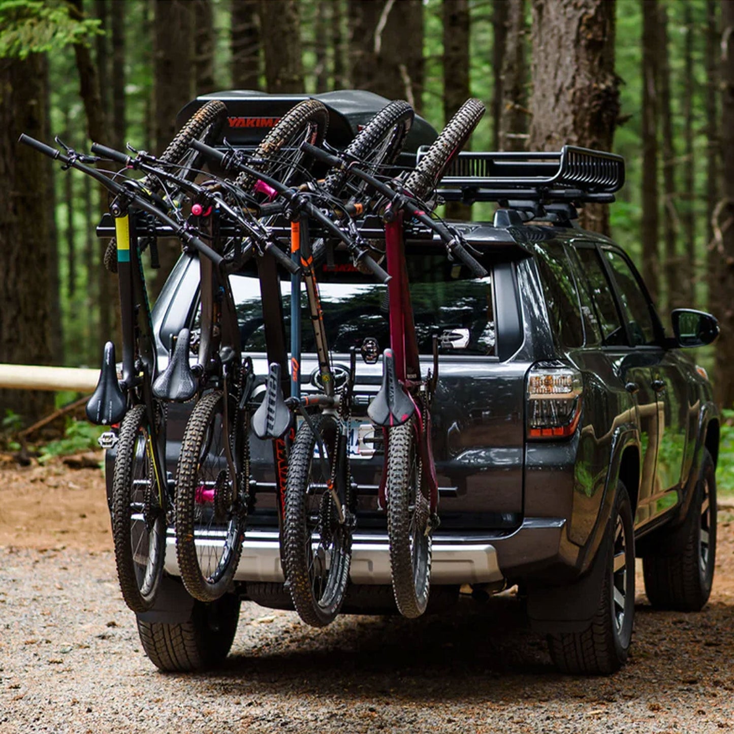 Yakima HangOver 4 Adjustable Vertical Steel Mountain Bike Hitch Rack for 4 Bikes - Find Fresh Goods
