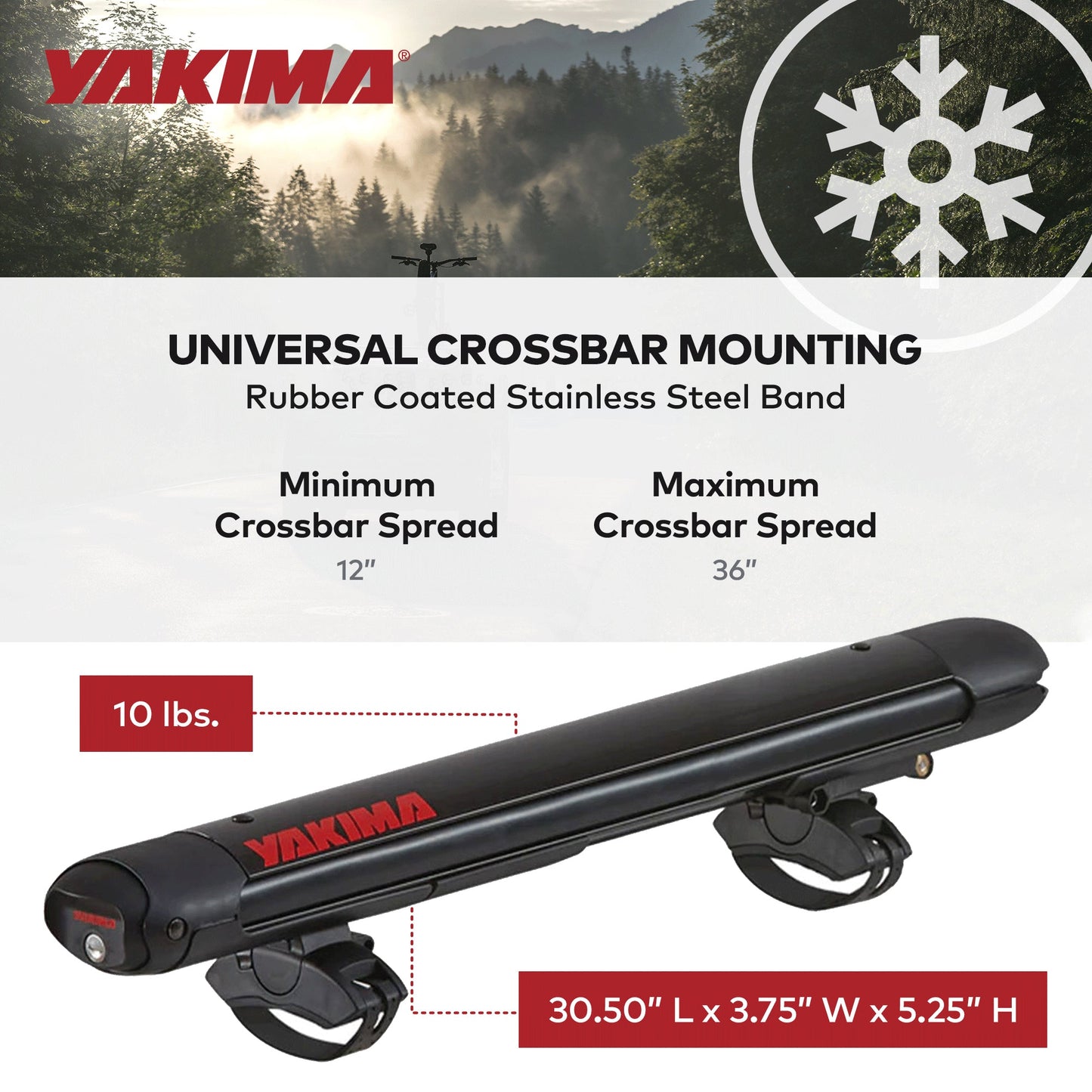 YAKIMA FatCat EVO 4 Skis or 2 Snowboards Mount Roof Rack, Fits T-Slot Crossbars - Find Fresh Goods