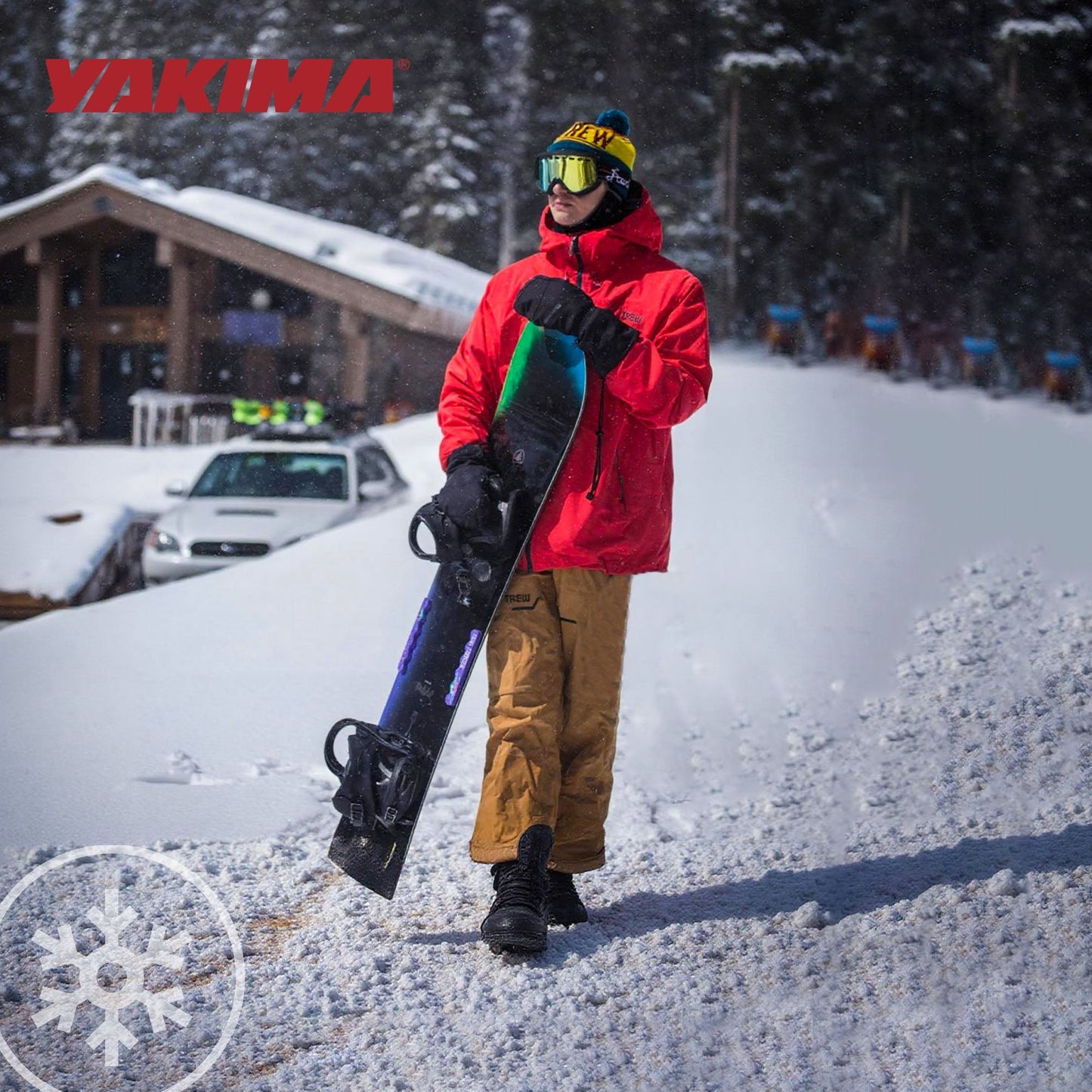 YAKIMA FatCat EVO 4 Skis or 2 Snowboards Mount Roof Rack, Fits T-Slot Crossbars - Find Fresh Goods