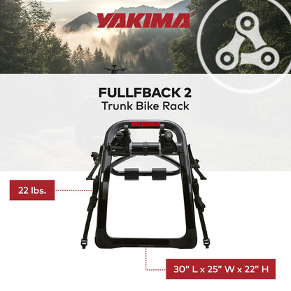Yakima FullBack 2 Bike Capacity Trunk Bike Strap Rack with ZipStrips, Black - Find Fresh Goods