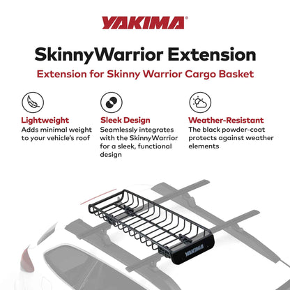 Yakima SkinnyWarrior 16 Inch Extension for SkinnyWarrior Cargo Basket, Black