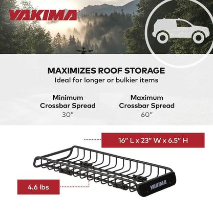 Yakima SkinnyWarrior 16 Inch Extension for SkinnyWarrior Cargo Basket, Black