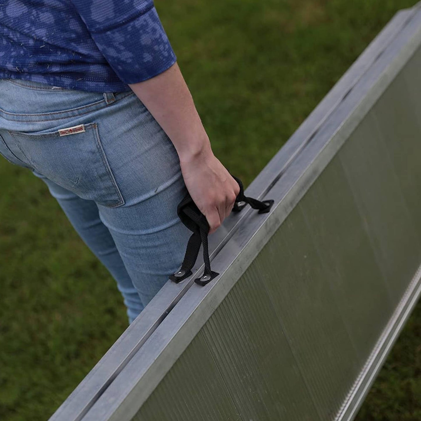 EZ-ACCESS TRAVERSE 2 Foot Singlefold Edgeless Portable Loading Ramp, Silver - Find Fresh Goods