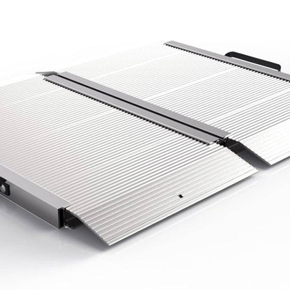 EZ-ACCESS TRAVERSE 2 Foot Singlefold Edgeless Portable Loading Ramp, Silver - Find Fresh Goods