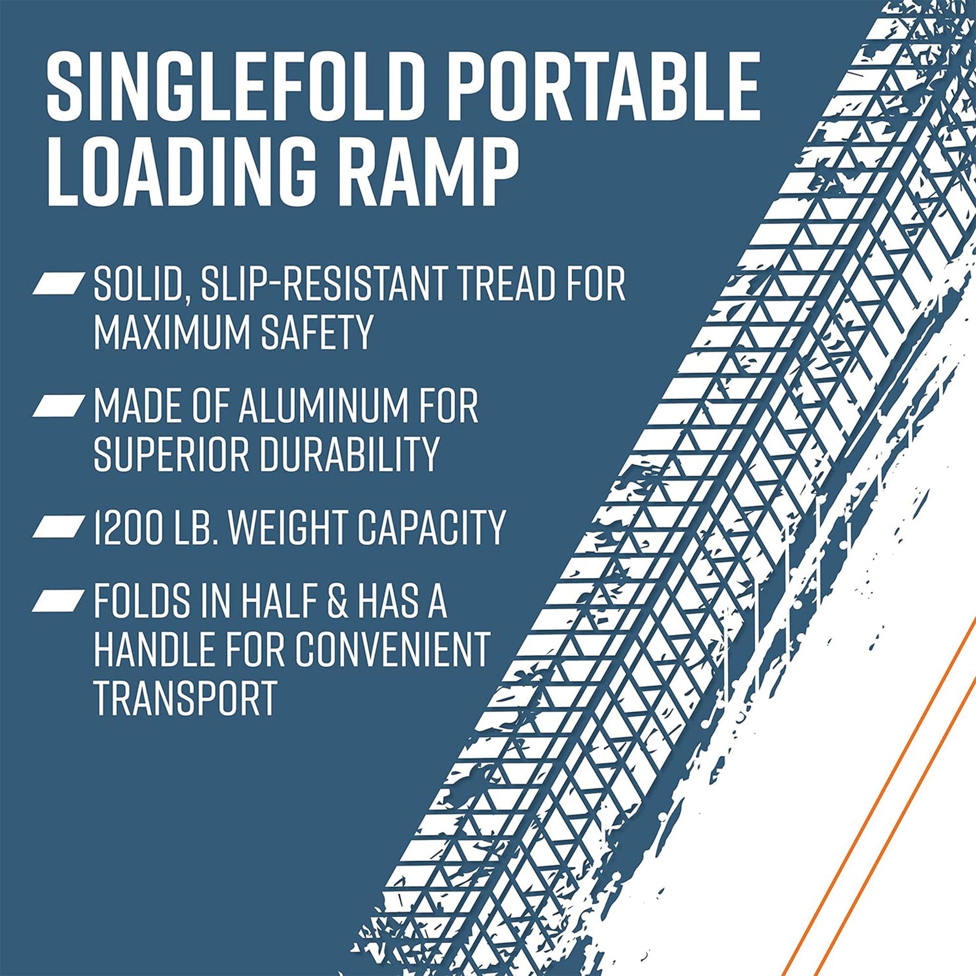 EZ-ACCESS TRAVERSE 6 Foot Aluminum Singlefold Portable Loading Ramp, Silver - Find Fresh Goods