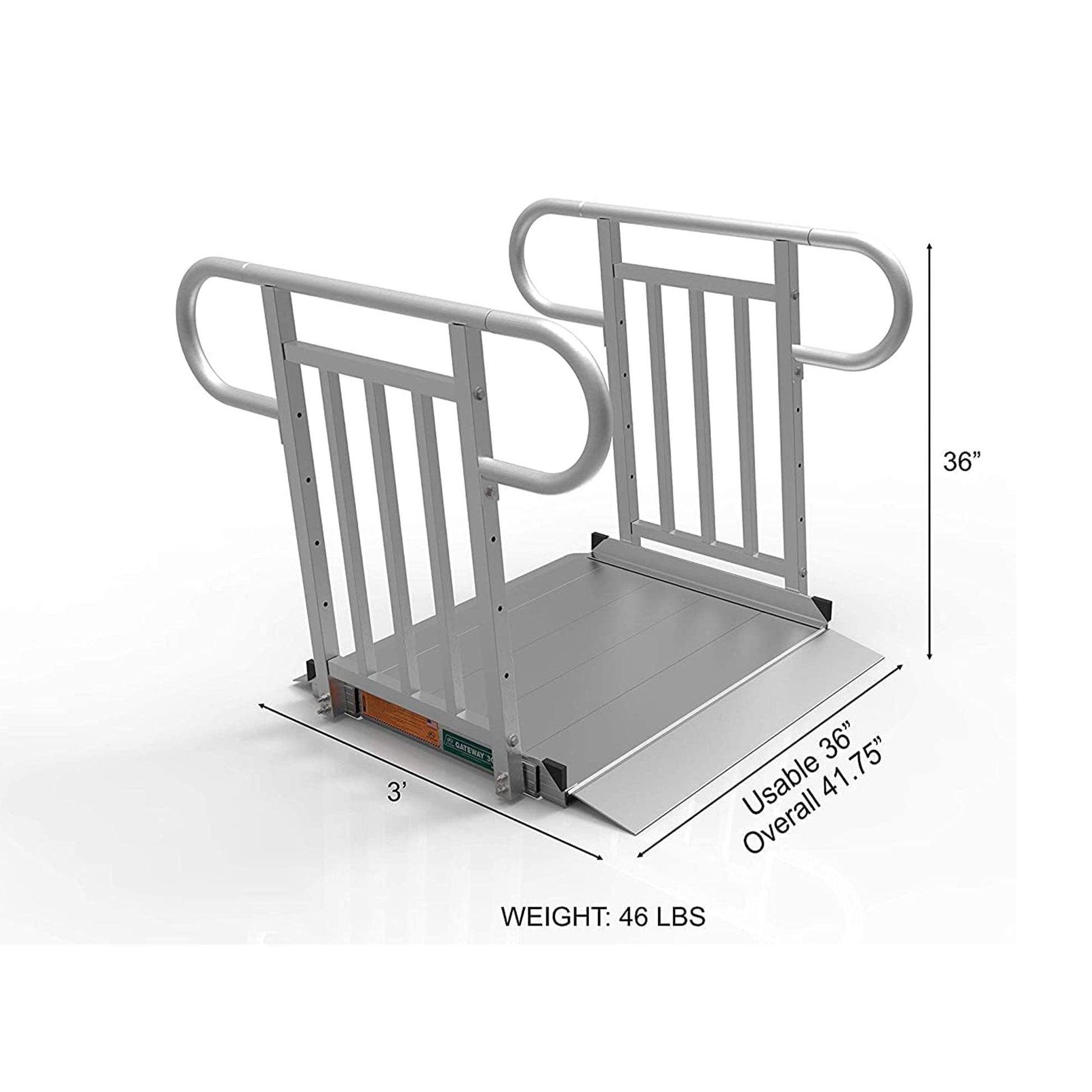 EZ-ACCESS GATEWAY 3G 3 Foot Aluminum Wheelchair Ramp with Vertical Picket Rail - Find Fresh Goods