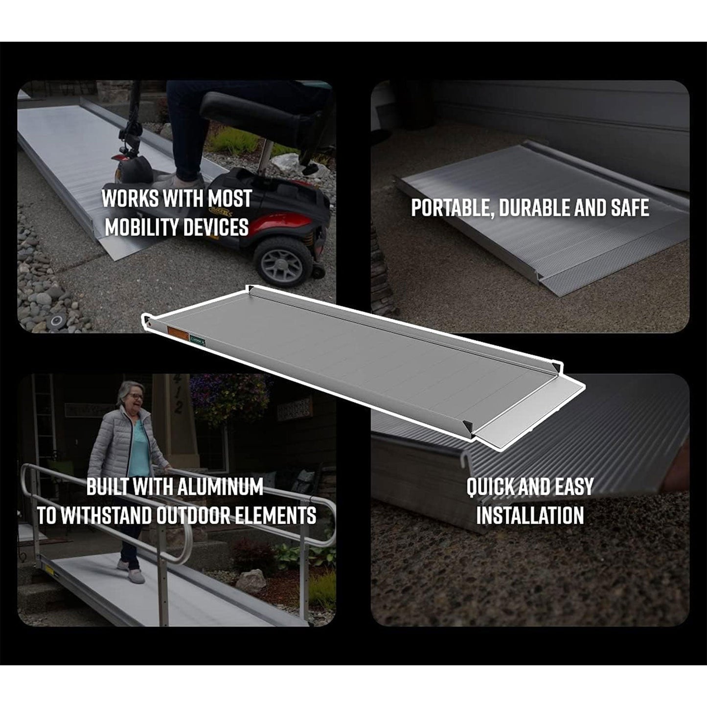 EZ-ACCESS GATEWAY 3G 3 Foot Solid Surface Aluminum Portable Wheelchair Ramp - Find Fresh Goods