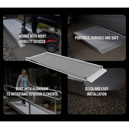 EZ-ACCESS GATEWAY 3G 4 Foot Solid Surface Aluminum Portable Wheelchair Ramp - Find Fresh Goods