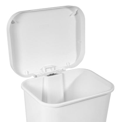 Sterilite 11.9 Gal Rectangle Step On Trash Kitchen Wastebasket, White (12 Pack)