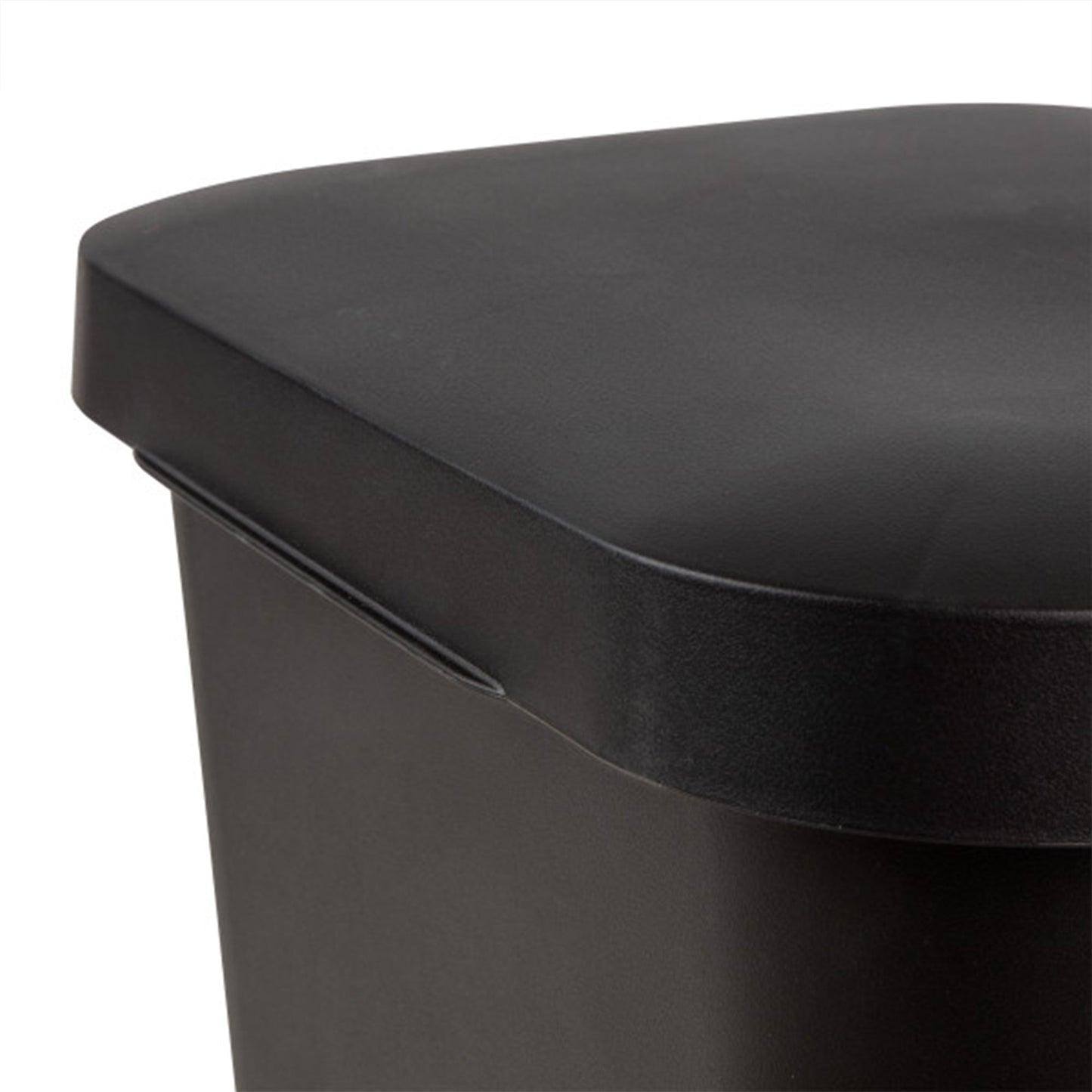 Sterilite 11.9 Gal Rectangle Step On Trash Kitchen Wastebasket, Black (16 Pack)