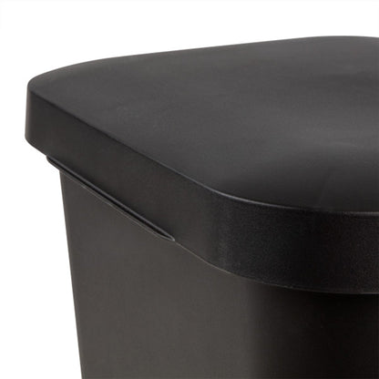 Sterilite 11.9 Gal Rectangle Step On Trash Kitchen Wastebasket, Black (16 Pack)