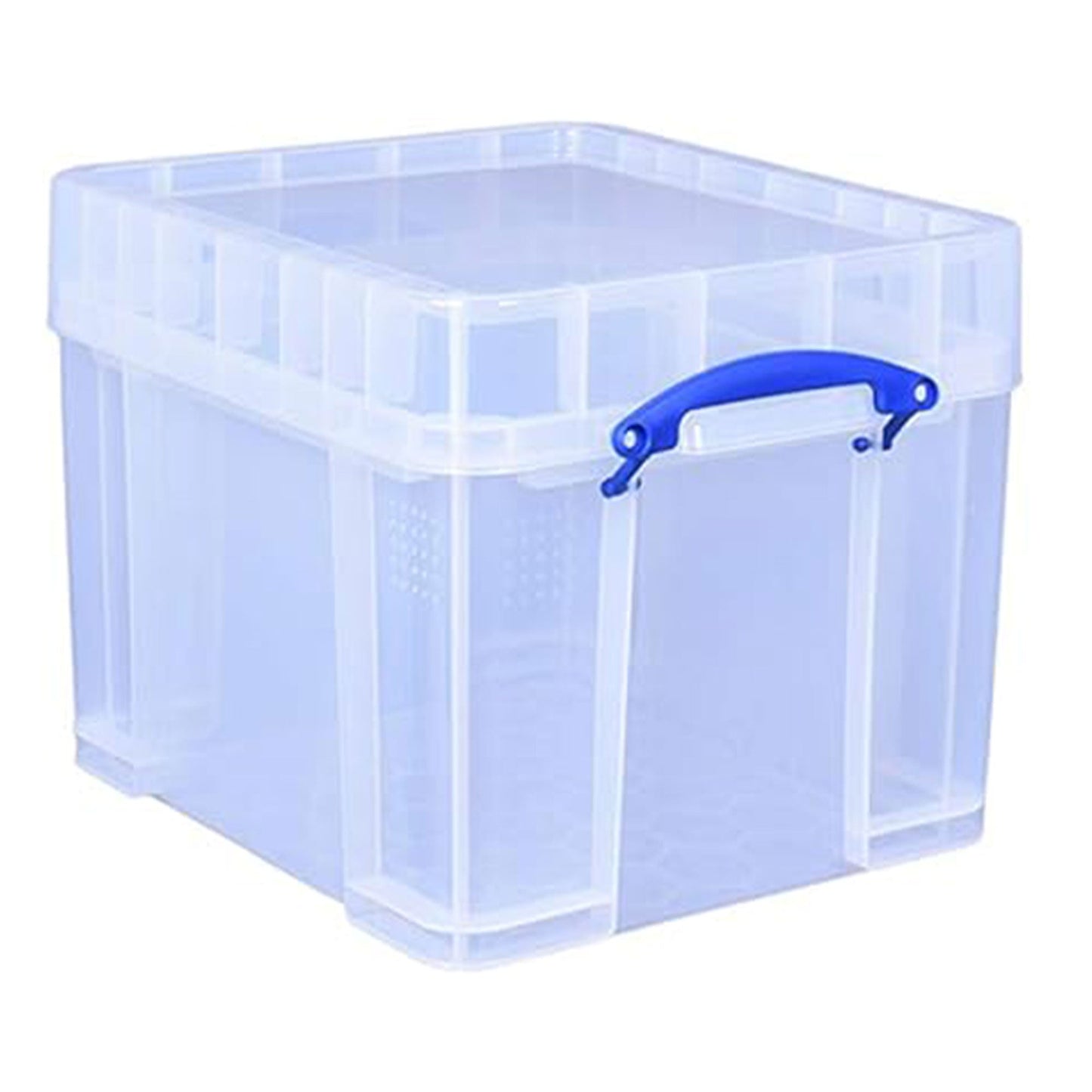 Really Useful Box 35 Liters Transparent Storage Container with Snap Lid, 3 Pack