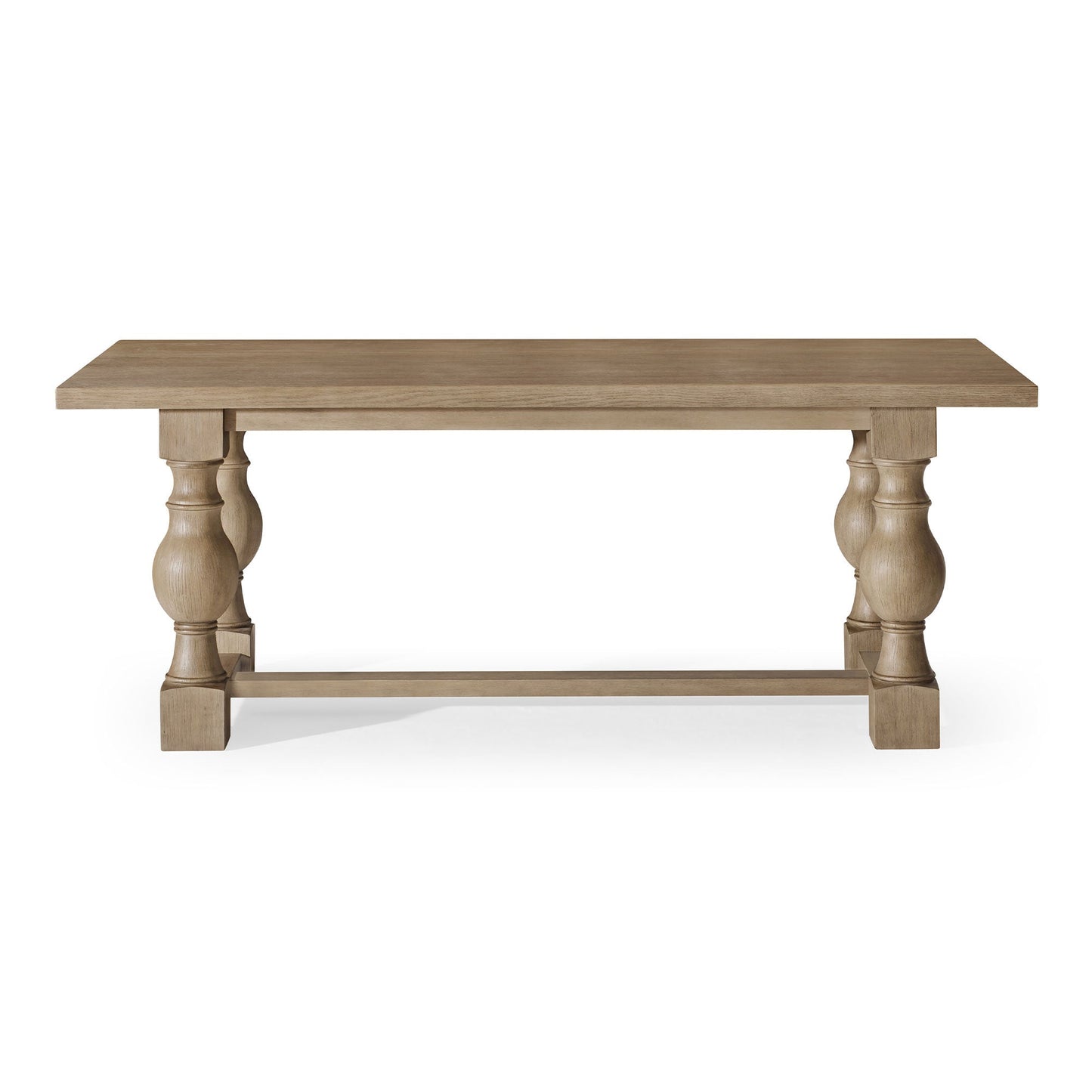 Leon Classical Wooden Dining Table in Antiqued Grey Finish