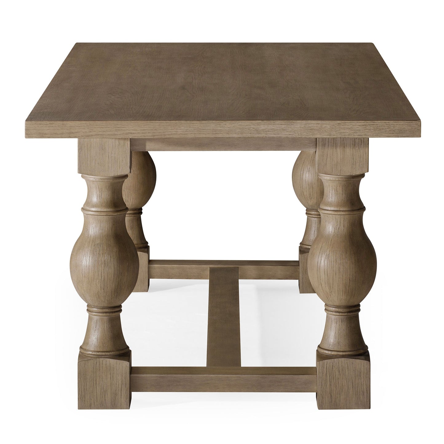 Leon Classical Wooden Dining Table in Antiqued Grey Finish