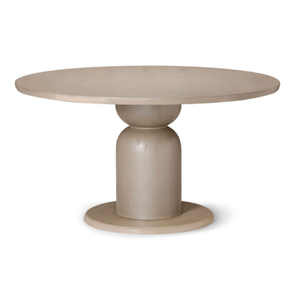 Mila Contemporary Round Wooden Dining Table in Refined White Finish