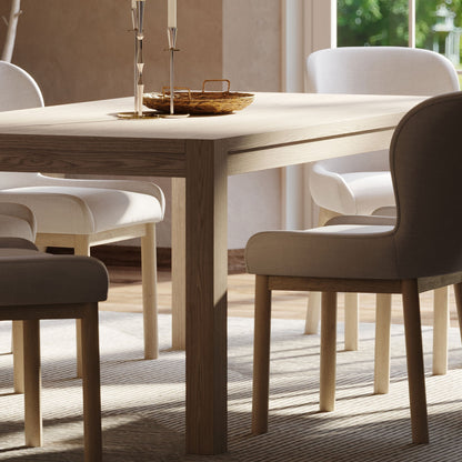 Cleo Contemporary Wooden Dining Table in Refined White Finish