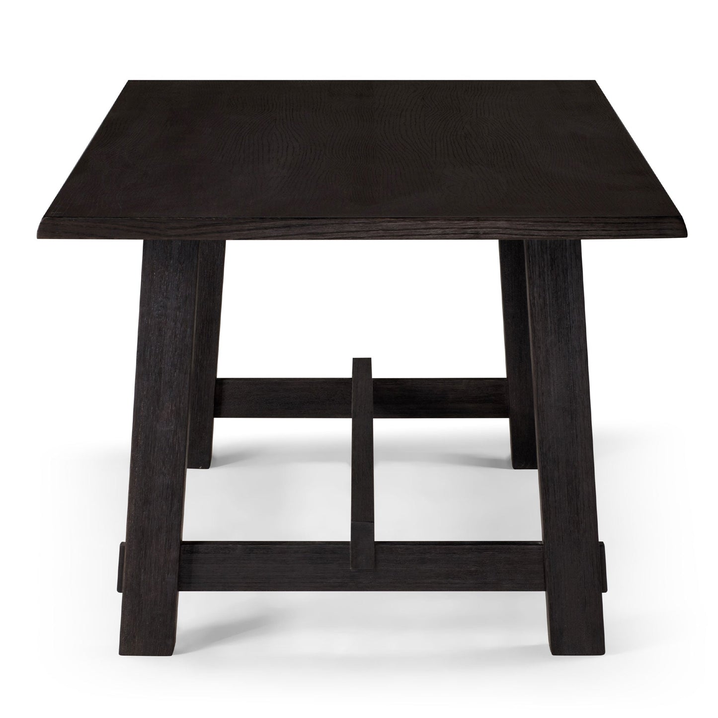 Maven Lane Yves Rectangular Wooden Dining Table in Weathered Black Finish