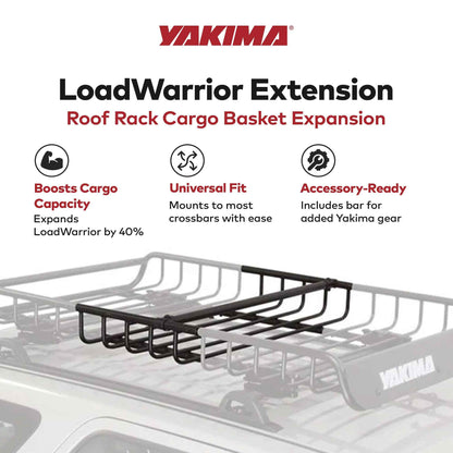 YAKIMA LoadWarrior 18" Extension for LoadWarrior Rooftop Cargo Basket, Black