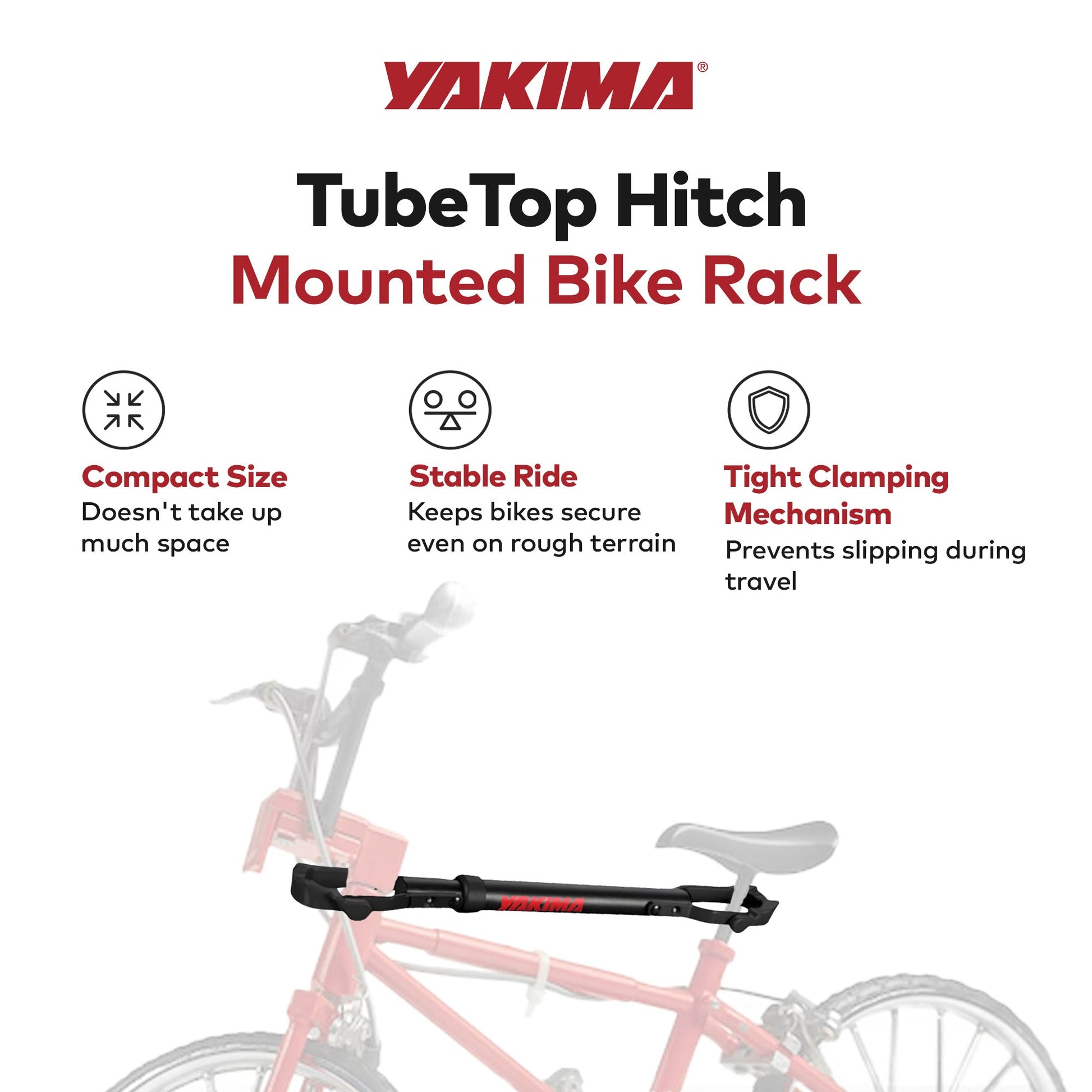 Yakima TubeTop Hitch Mounted Bike Rack with Seat Post Mounting Type for Bicycles - Find Fresh Goods