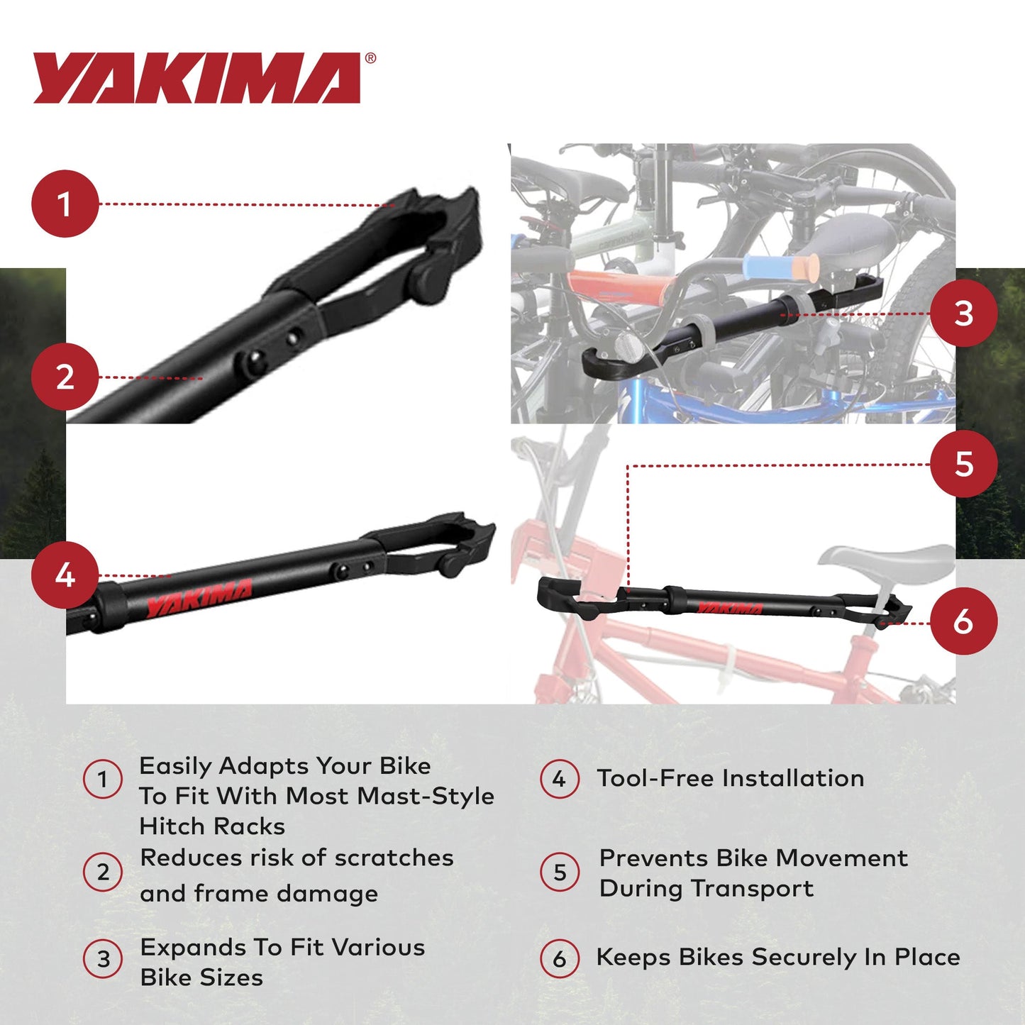 Yakima TubeTop Hitch Mounted Bike Rack with Seat Post Mounting Type for Bicycles - Find Fresh Goods
