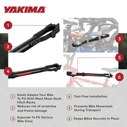 Yakima TubeTop Hitch Mounted Bike Rack with Seat Post Mounting Type for Bicycles - Find Fresh Goods
