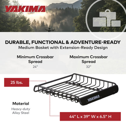 Yakima LoadWarrior Medium Sized Cargo Basket For All Yakima StreamLine Crossbars - Find Fresh Goods