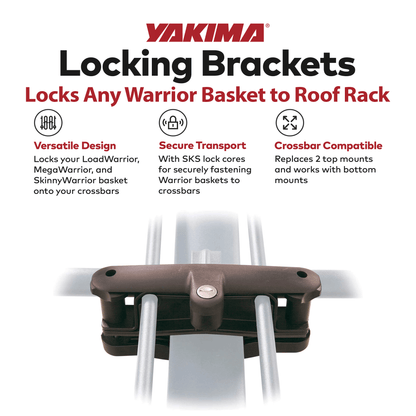 YAKIMA Locking Brackets for Securing Rooftop Cargo Warrior Baskets, Set of 2 - Find Fresh Goods