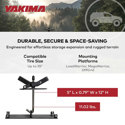 Yakima Quick Release Spare Tire Carrier for LoadWarrior, MegaWarrior, or OffGrid