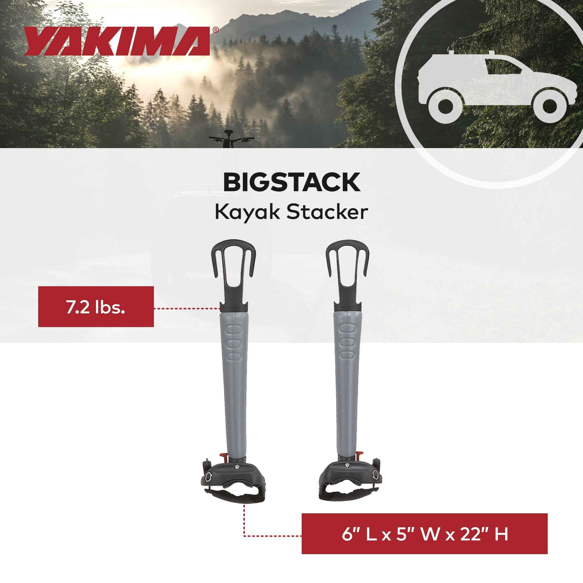 Yakima BigStack Foldable Steel Versatile Kayak Stacker Carries Up to 4 Boats