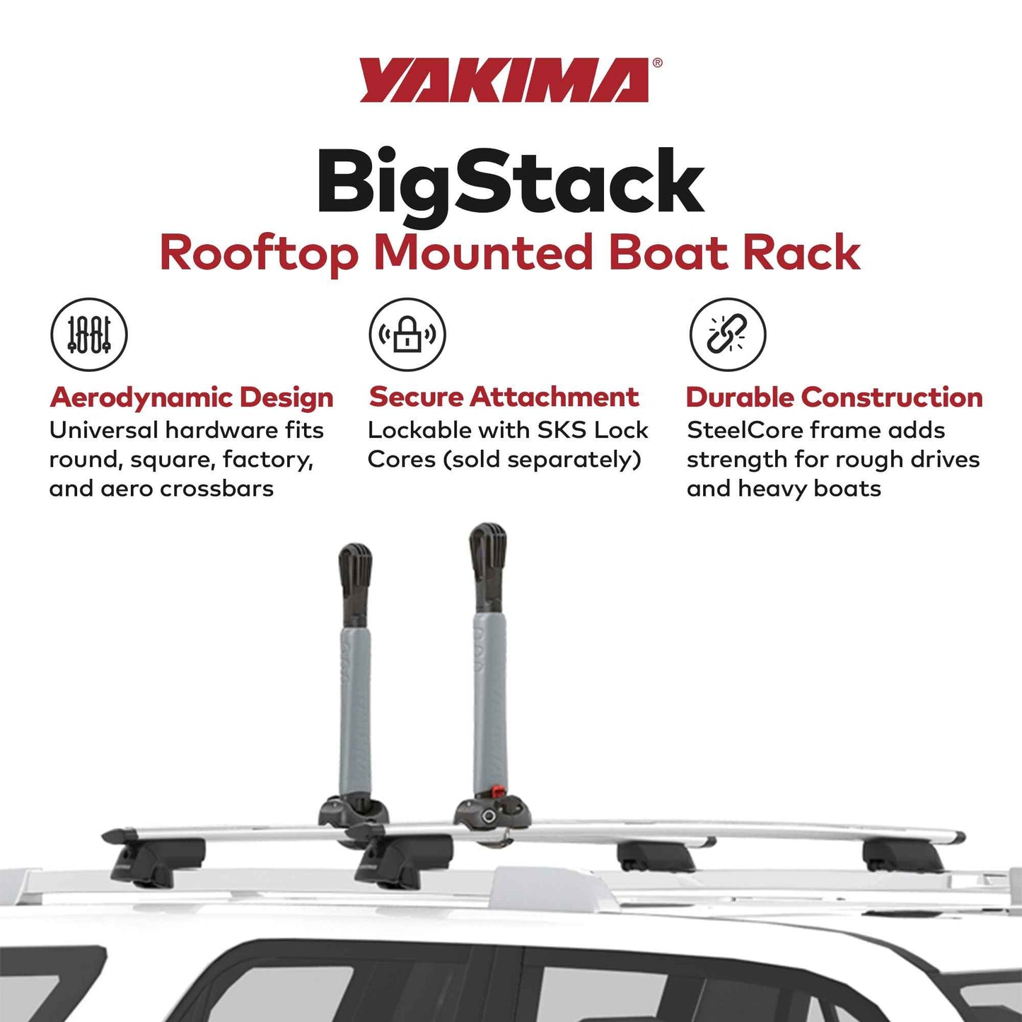 Yakima BigStack Foldable Steel Versatile Kayak Stacker Carries Up to 4 Boats