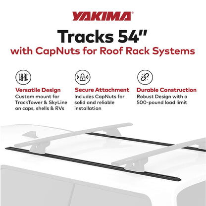 Yakima 54 Inch Tracks with CapNuts, Compatible with TrackTower or SkyLine Towers - Find Fresh Goods