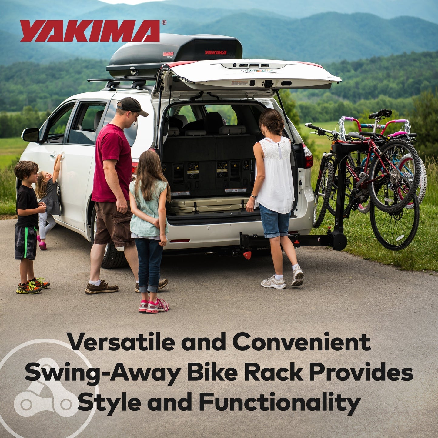 Yakima FullSwing Premium Swing-Away Bike Rack with ZipStrips, Universal Fit - Find Fresh Goods