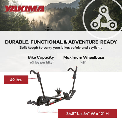 Yakima HoldUp 2 Bike Capacity 1.25" Hitch Bicycle Bike Rack w/SKS Locks, Black - Find Fresh Goods
