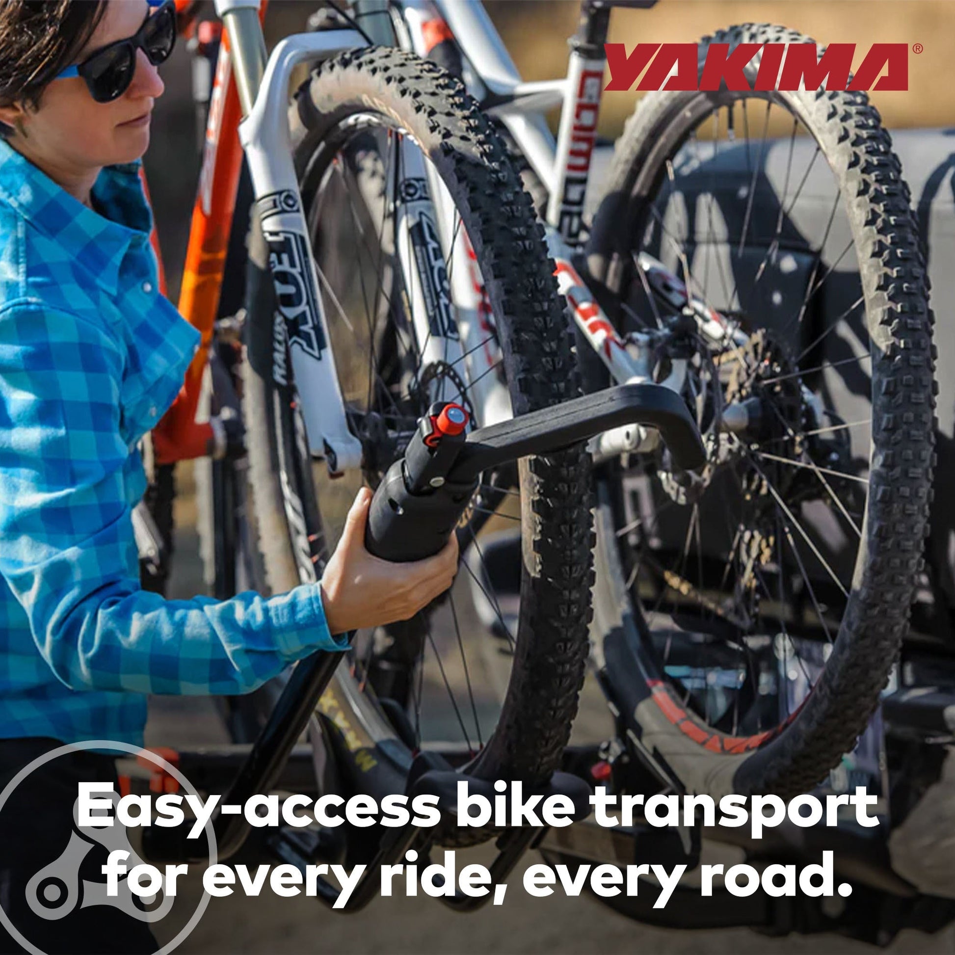 Yakima HoldUp 2 Bike Capacity 1.25" Hitch Bicycle Bike Rack w/SKS Locks, Black - Find Fresh Goods