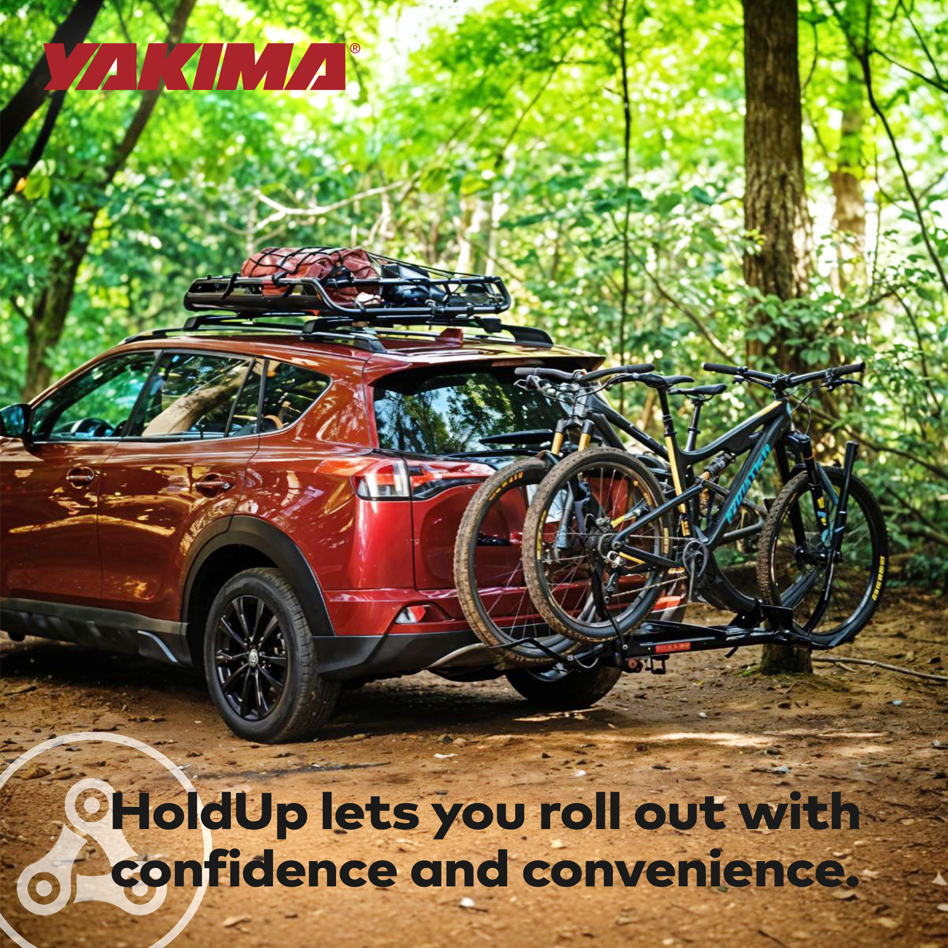 Yakima HoldUp 2 Bike Capacity 2" Hitch Bicycle Bike Rack with SKS Locks, Black - Find Fresh Goods
