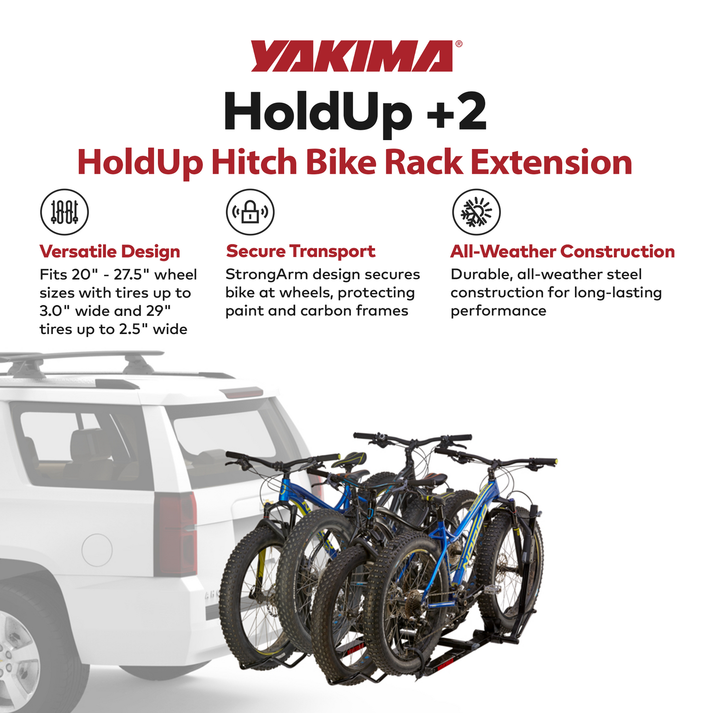 Yakima HoldUp+2 Hitch Bike Rack Extension, Extension ONLY (Rack Not Included) - Find Fresh Goods