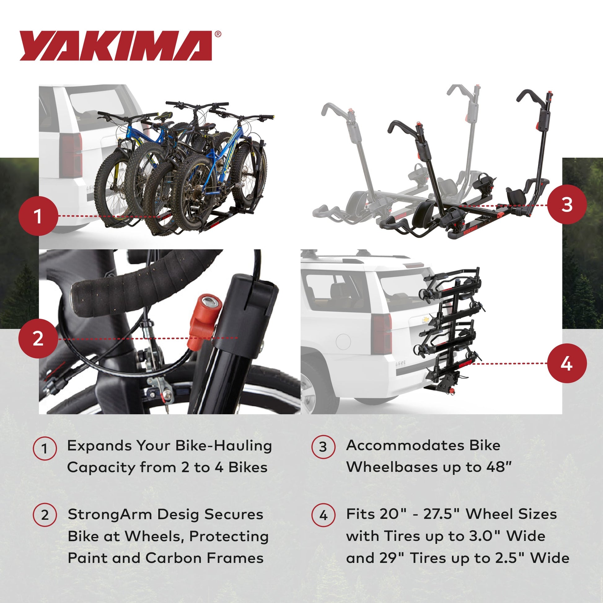 Yakima HoldUp+2 Hitch Bike Rack Extension, Extension ONLY (Rack Not Included) - Find Fresh Goods